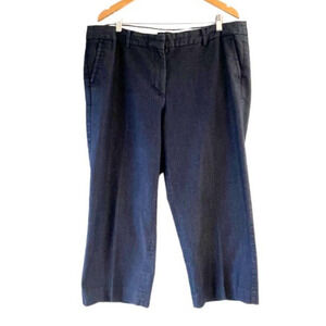 Talbots Women's Mills Navy/White Ankle Dress Pants Slacks Size 16W